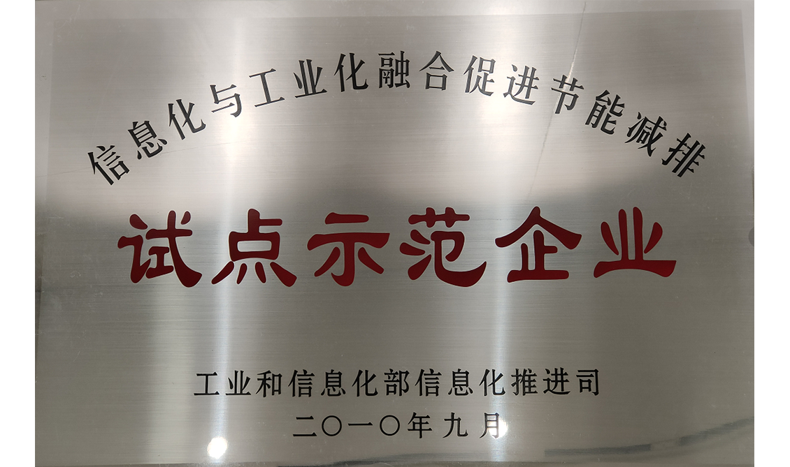 信息化與工業化融合促進節能減排試點示范企業